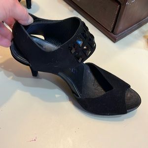 Pedro Garcia Black suede studded heels